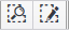 Ikona lupy oraz ikona długopisu do wrysowania